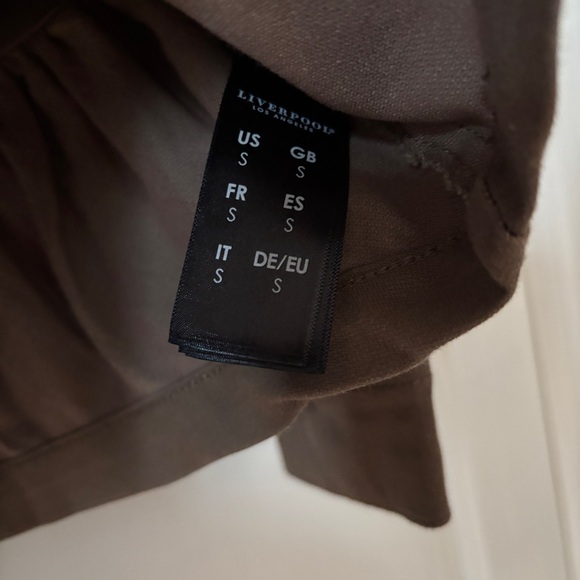 Liverpool Peplum Cargo Utility Jacket Ruffle Peplum Hem Size Small Toffee Brown - Picture 8 of 15